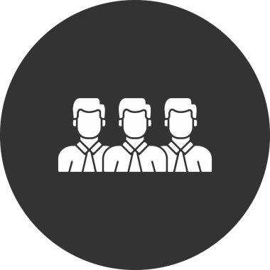 İş Adamları Satırı Çemberi Simgesi