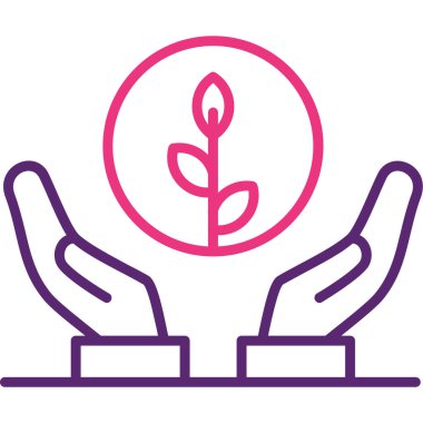 Bitki simgesinin vektör illüstrasyonu