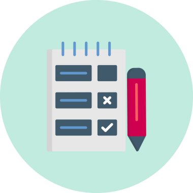 Onay işareti düz vektör simgesi