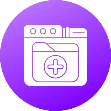 Çamaşır makinesi. Basit simge