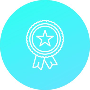 Rozet simgesi, vektör illüstrasyonu