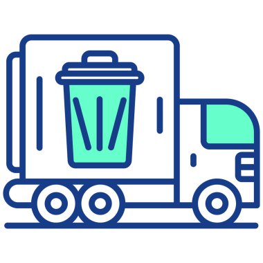 Çöp kutusu simgesi. Basit resimleme