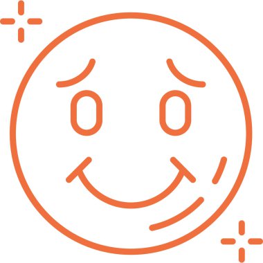 Çizgi biçiminde gülen yüz simgesi