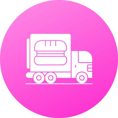 Kamyon simgesinin vektör illüstrasyonu