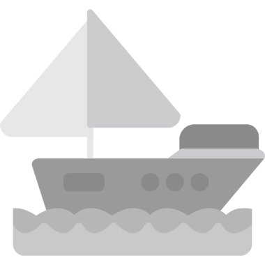 Gemi simgesi vektör illüstrasyonu