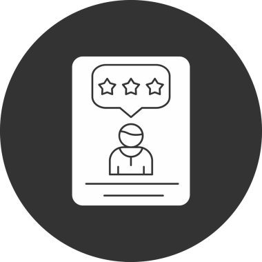 Müşteri derecesi. Web simgesi basit illüstrasyon