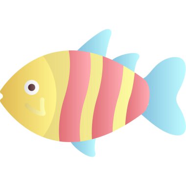 balık çizgi film tasarımı ikon vektörü