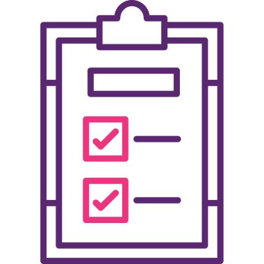 Kontrol listesi. Web simgesi basit illüstrasyon