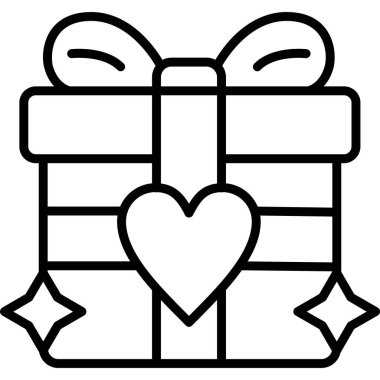 hediye simgesi, basit vektör illüstrasyonu