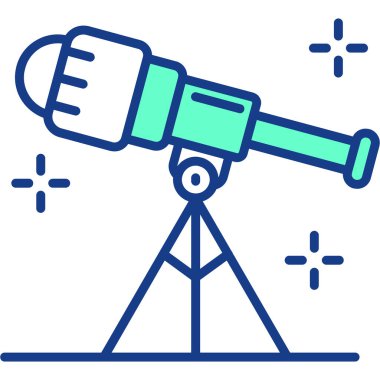 teleskop simgesi vektör illüstrasyonu