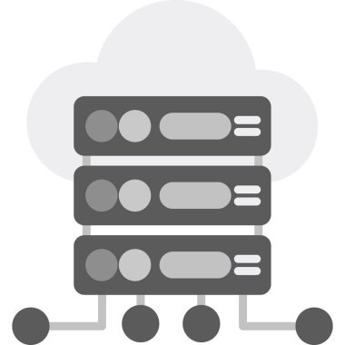 Sunucu simgesi, vektör illüstrasyonu