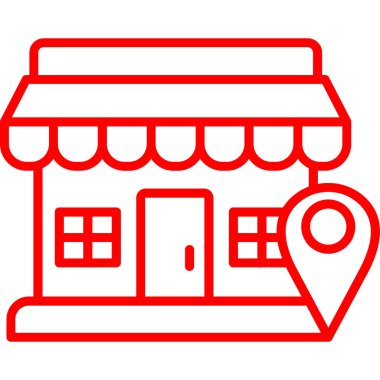dükkan simgesi vektör illüstrasyonu