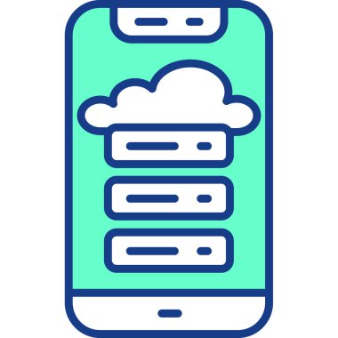 Bulut. Web simgesi basit illüstrasyon