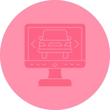 - Araba. Web simgesi basit illüstrasyon