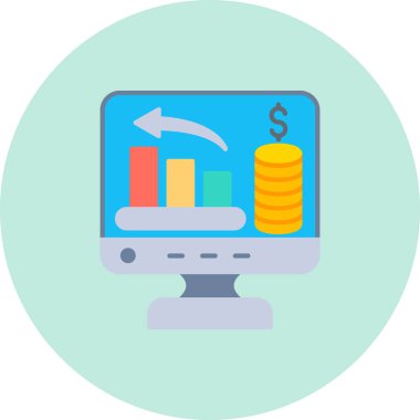 para sembolü vektör illüstrasyon tasarımlı bilgisayar