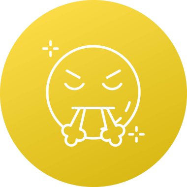 emoji düz gradyan vektör simgesi dekoru