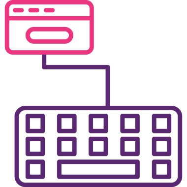 Bilgisayar. Web simgesi basit illüstrasyon