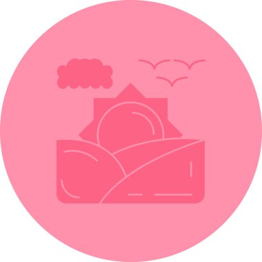 Bir bina simgesinin vektör illüstrasyonu