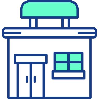 yapı evi simgesini ana hatlar biçiminde inşa etmek