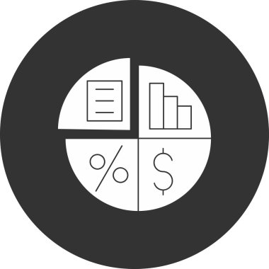 İş ve finans simgesinin vektör illüstrasyonu