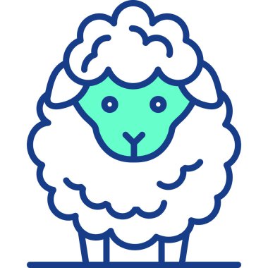 Koyun. Web simgesi basit illüstrasyon