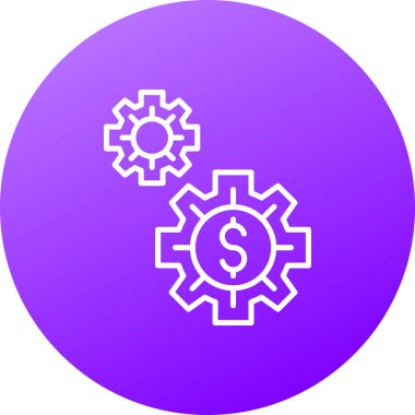 Dişliler. Web simgesi basit illüstrasyon