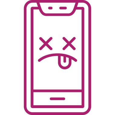 Cep telefonu simgesi, vektör illüstrasyonu