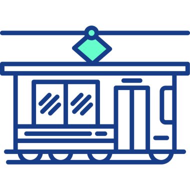 tren. Web simgesi basit illüstrasyon