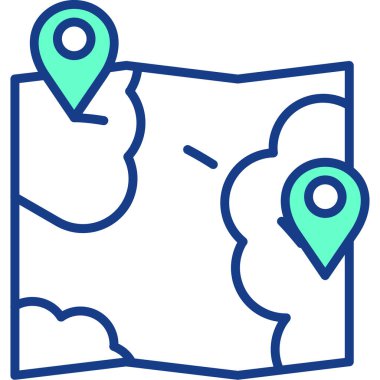 konum haritası gps simgesi - taslak biçimi