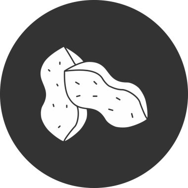 Yiyecek ve organik ikonun vektör illüstrasyonu