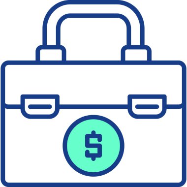 çanta çanta dolar finans simgesi ana hat biçiminde