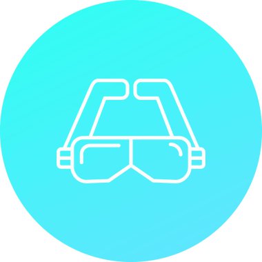 vr gözlük simgesi vektör illüstrasyonu