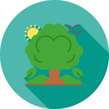 Ağaç. Web simgesi basit illüstrasyon