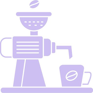 Kahve makinesi simgesi, vektör illüstrasyonu