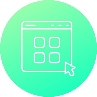 Tarayıcı. Web simgesi basit illüstrasyon