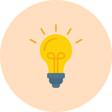 Bir fikrim var. Web simgesi basit illüstrasyon