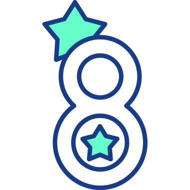 Sekiz numaralı simge, vektör illüstrasyonu