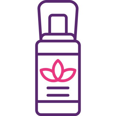 Yaprak simgesi vektör illüstrasyon tasarımı içeren şişe