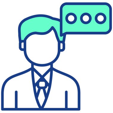 İş adamı. Basit illüstrasyon