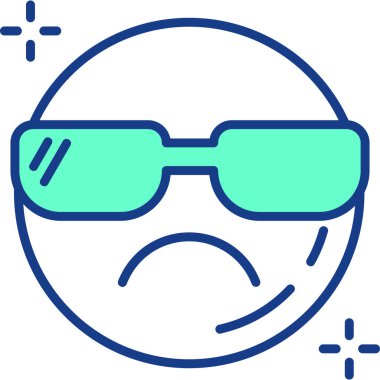 Gözlük. Web simgesi basit illüstrasyon