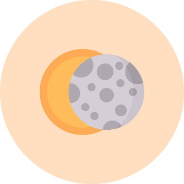 Ay ikonu vektör illüstrasyonu