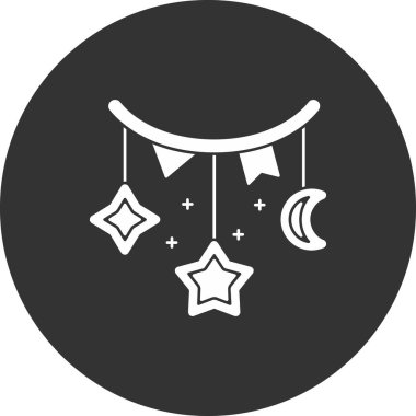 Gece Ay simgesinin vektör illüstrasyonu