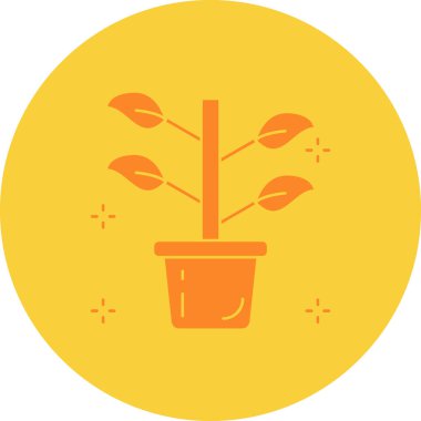 Bitki. Web simgesi basit illüstrasyon