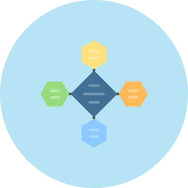 İş diyagramı renkli vektör simgesi