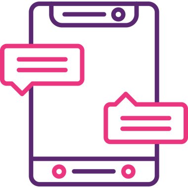 mobil sohbet simgesi vektör çizimi tasarımı