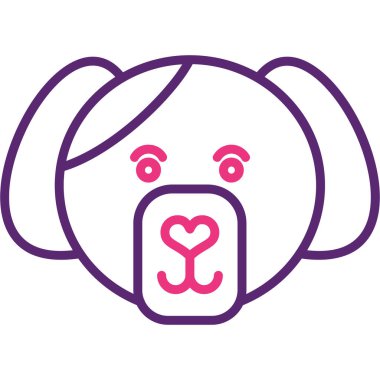 Şirin ve komik filin vektör çizimi