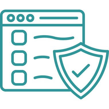 İşaretleme simgesi vektör illüstrasyonunu kontrol et