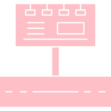 Reklam panosu. Web simgesi basit illüstrasyon