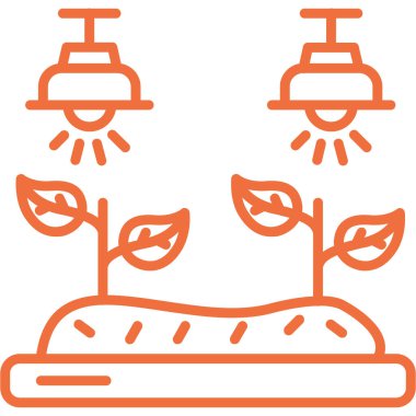 enerji verimliliği bitki simgesi ana hat biçiminde