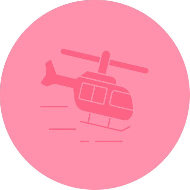 Helikopter simgesi vektör illüstrasyonu